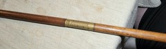 (2) VINTAGE RIFLE GUN BARREL CLEANING RODS WOOD & BRASS-EACH w/ 3 PIECE ASSEMBLY