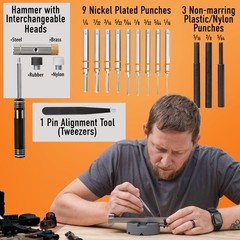 Deluxe Gun Cleaning/Gunsmithing Kit – Aluminum Bullet-Shaped Storage Case, Br…