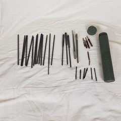Long Barrel Cleaning Kit green Good Sectional multiple Rods Brushes military