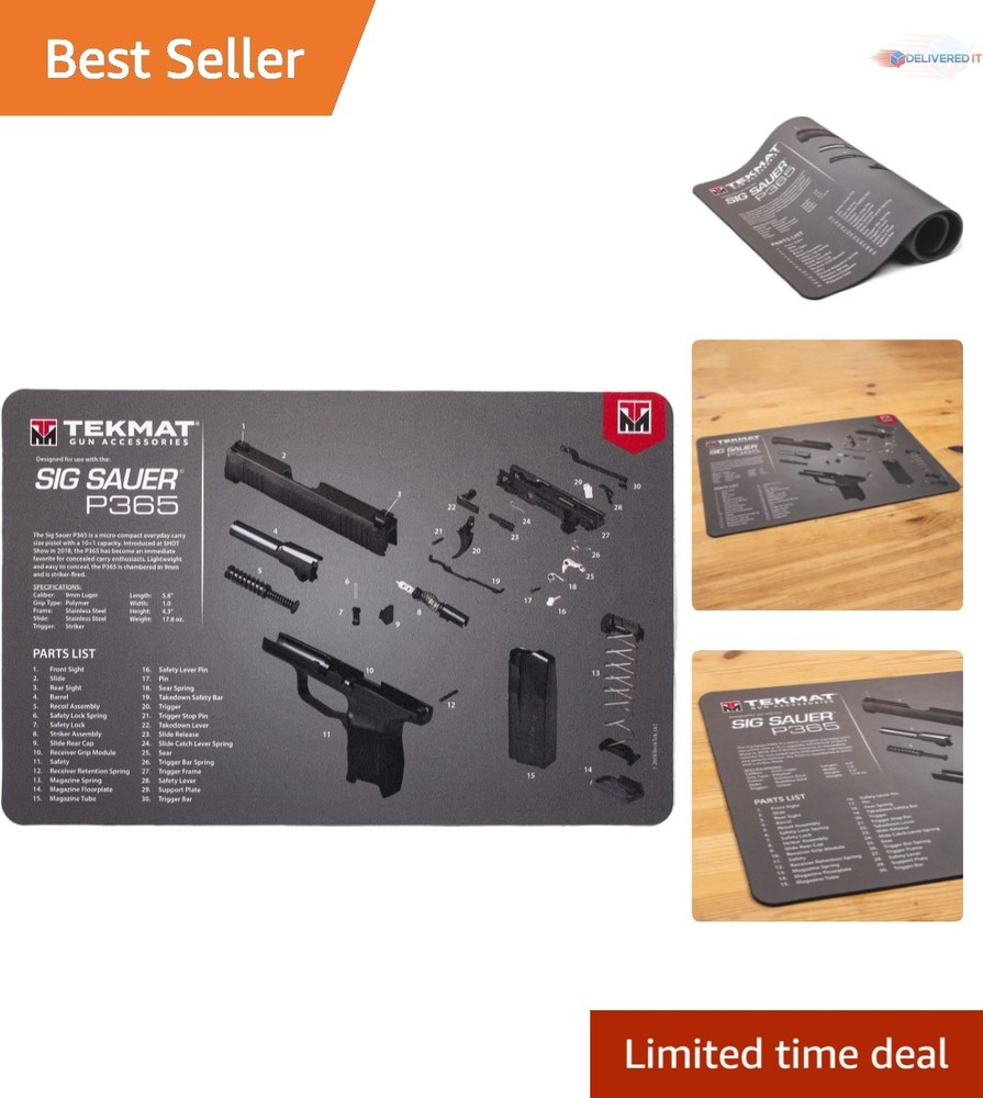 Cleaning Mat Rubber Waterproof for Sig Sauer P365 Gun Maintenance Accessories