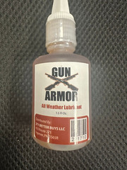 J. T. Outdoors Gun Armor Oil 1.5 oz. Bottle All Weather Lubricant
