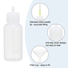 30ml 1oz Needle Oiler,5Pcs Glue Applicator Bottle with 5Pcs Stainless Needle Tip