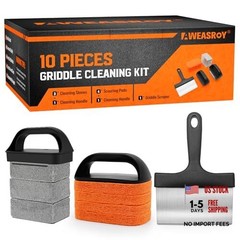 Griddle Cleaning Kit for Blackstone, Flat Top Grill Cleaning Kit with Grill