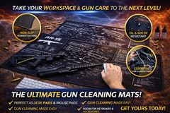 AR-15 Rifle Cleaning Kit w/ Silicone Cleaning Mat – .223 / 5.56 Maintenance.