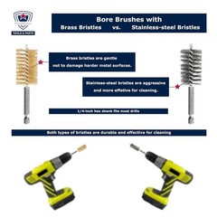 Professional 16-Piece Bore Brush Set for Rust & Paint Removal – 8 Sizes Included
