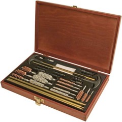 Universal Cleaning Kit 32 Pc Wood Box 70080 – Solid Brass Rods Mops Brushes