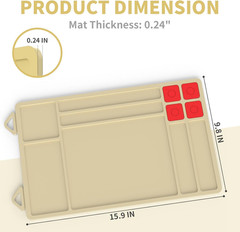 Pistol Gun Cleaning Mat, Thick Gun Cleaning Pad with Magnetic Organizer Parts Tr
