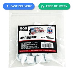 Pro-Shot Products 500pk 3/4″ Cotton Flannel Gun Cleaning Patches for .22 Cal