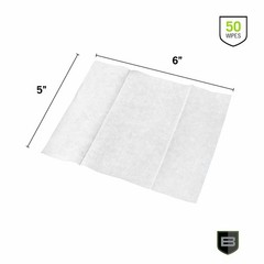All Purpose CLP Quick Wipes, 5″ x 6″, 50, White, Polyester Wipes with Lubricant