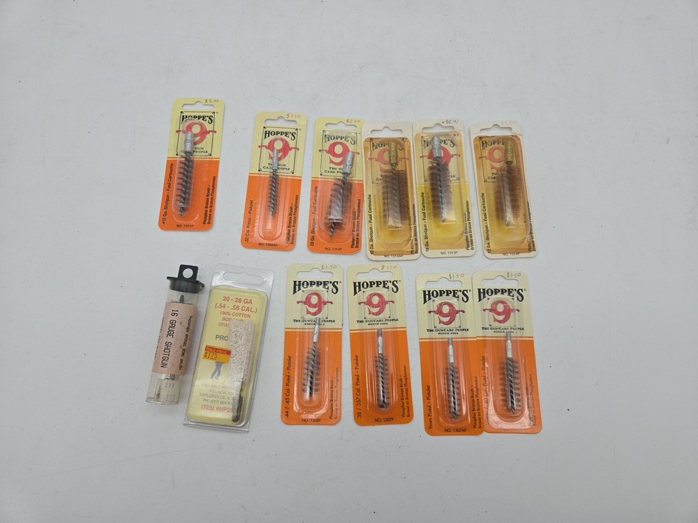 Hoppes 9 Bore Brushes and Other brands