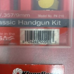 KleenBore Classic Handgun Cleaning Kit .38/.357/9mm With Case PK-210