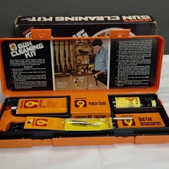 Hoppe’s Vintage .38 Caliber gun Cleaning Kit with Storage Box, Patch Cloth, Oil