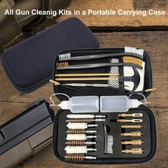 Universal Gun Cleaning Kit for .22 .357 .38 9mm .45 Caliber Pistols – Brushes &