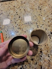 JC Higgins Gun Cleaning Container Few Patches .270 – 35 Cal #631