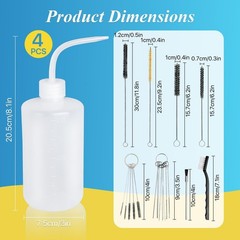 Lainballow 25 Pcs Spray Gun Cleaning Kit, 4 Pcs 500ML Bottle and 21 Pcs Spray…