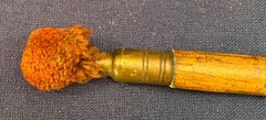 Vintage Wood 3 Piece Shotgun Cleaning Rod With Soft Tip, Brass couplings