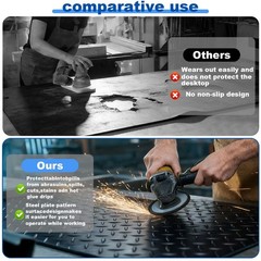 16.5″ x 48″ Anti-Slip Workbench Mat – Durable Crafting & DIY Accessory, Protecti