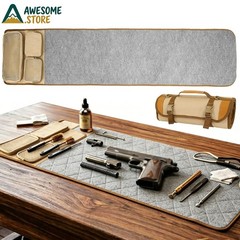 Tactical Gun Cleaning Mat Roll Up Shotgun Pistol Rifle Maintenance Pad w/ Pocket