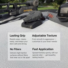 Kiwigrip Non-Skid Coating For Boats Decks Ramps Or Steps – Grey 1 Liter –