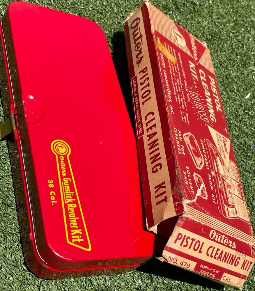 Vintage Outers Pistols & Revolver Cleaning Kit No. 479 – Tin & Box