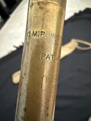 Rare C.M. Powers Brass Rod Gun Cleaner By Faries Mfg. Co. Oiler & Screw Driver!