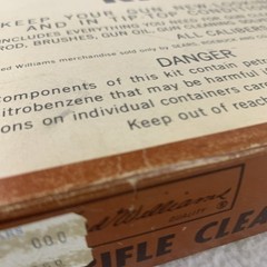 Vintage 1960’s Sears Ted Williams Rifle Cleaning Kit Metal Case