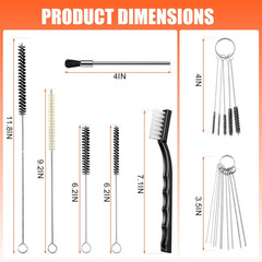 21Pc Spray Cleaning Kit Paint Airbrush Cleaner Set Brushes Needles HVLP Tool