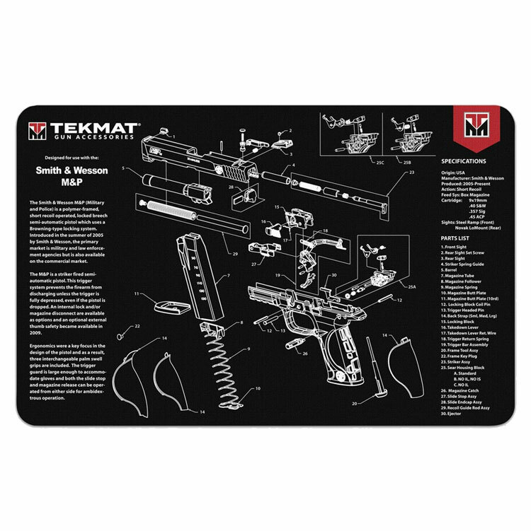 TekMat For SMITH & WESSON M&P CLEANING MAT – 11″ X 17″ TekMat