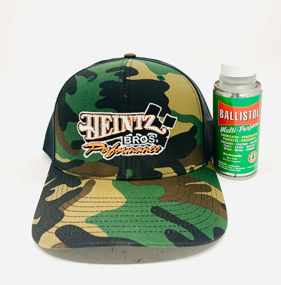 Ballistol MultiPurpose Lubricant Gun Cleaner – 4 oz w/ Heintz Bros Camo Hat