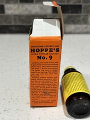 Hoppe’s 2 oz. No. 9 Gun Bore Cleaner Glass Bottle New!