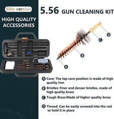 Elite Version for 5.56 Cleaning Kit .22 Rifle Gun Cleaning Kit with Bore Chamber
