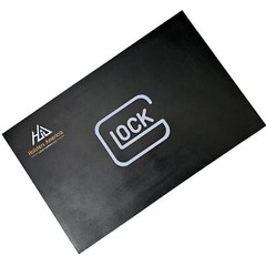 Custom Pistol LEATHER GUN CLEANING MAT Colt, Glock, Black measures 11″ x 17″
