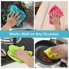 Homexcel Microfiber Cleaning Cloth12 Pack Cleaning Rags Cleaning Towels 4 Color