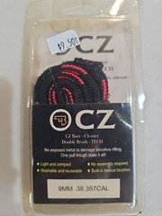 OCZ CZ Bore Cleaner Double Brush Tech 9mm .38 .357 Cal Rope Snake Barrel Cleaner