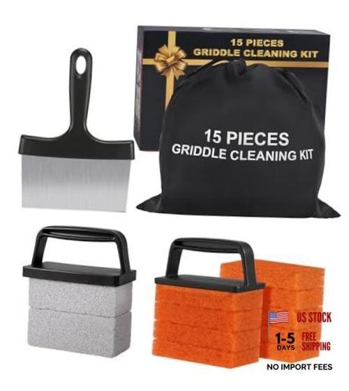 Griddle Cleaning Kit for Blackstone,15 Pieces Flat Top Grill Cleaning Kit with