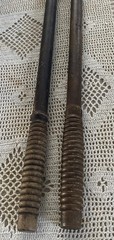 2 Vintage Wood & Brass 3 Piece Shotgun Cleaning Rods