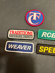5 HUNTING PATCHES – TC – Speer – Traditions – RCBS – Weaver never used