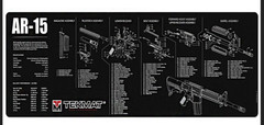 TekMat 36in Printed Gun Cleaning Mat , Black, TEK-36- Bench Mat