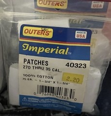 Outers 3000+ Gun Cleaning Patches for 30-45, 22-270, 357, 9mm, 22 Cal, 20-410, +