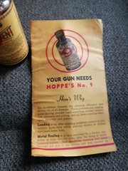 Vintage 1937 HOPPE’S No.9 Nitro Powder Solvent Oil With Manual 30% full