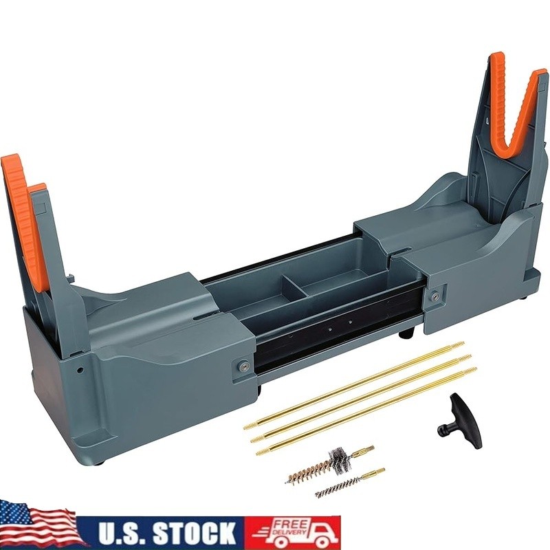 Portable Rifle Cleaning Stand Non Slip Rubber Feet Expandable W/ Bonus Tools New