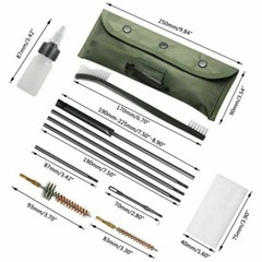 For .22LR, .223, .257, 5.56mm Rifle Gun Cleaning Kit Brush Cleaner with Pouch US