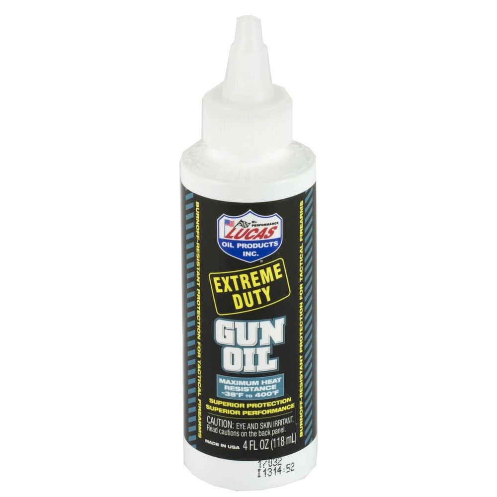 Lucas Oil 10877 Extreme Duty Gun Oil Against Heat, Friction, Wear 4 oz Squeeze B