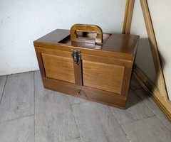 Vintage Rustic Wood Gun Cleaning Tool Box Maintenance + Caddy N49