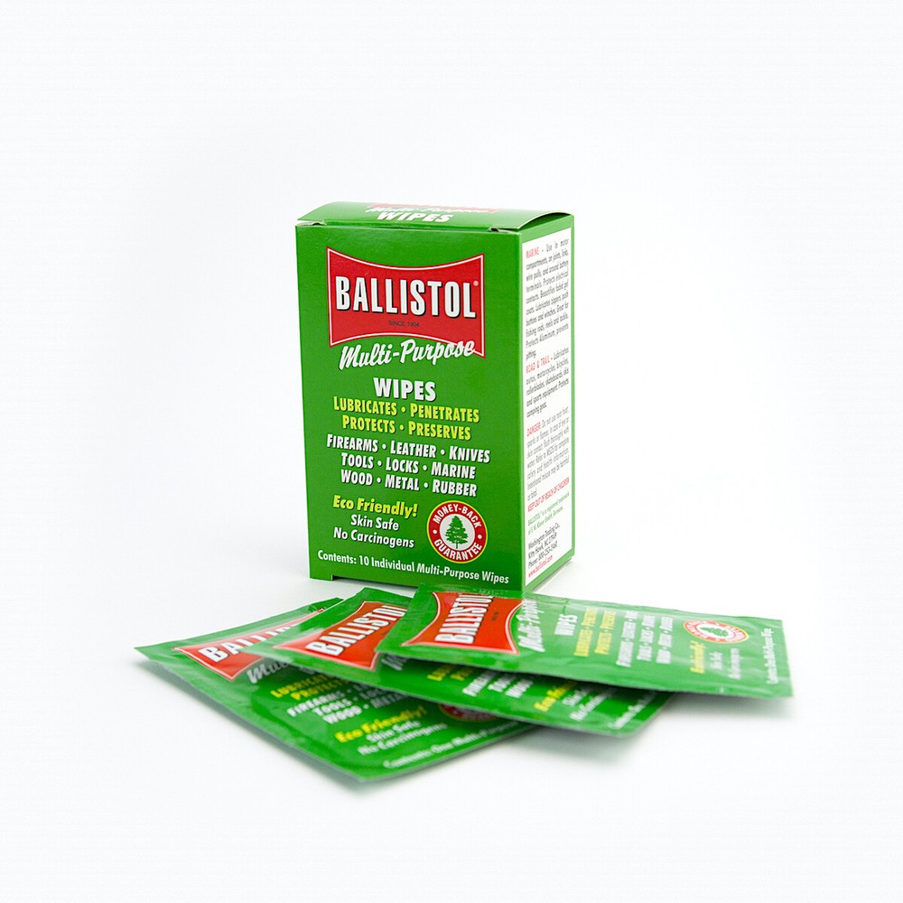 Ballistol Multi-Purpose Lubricant Pads / Individual Wrap – 10 Pack Box – USA