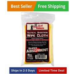 Shooters Wipe Cloth 2 per Pack, Yellow and White, 18″ x 22″