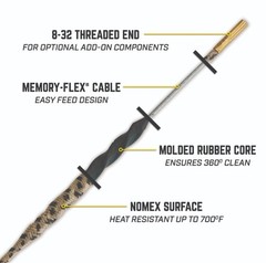 Otis 3 Gun Ripcord Trio .223/9MM/12GA Pull Through Bore Cleaner 3 Pack w/handle