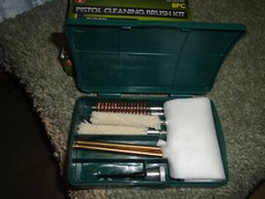 Pistol Cleaning Brush Kit in Case, 8 piece New