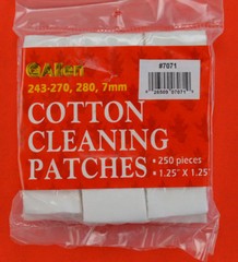 Allen Cotton Cleaning Patches 243, 270, 280, 7mm 250 Count 1.25 x 1.25