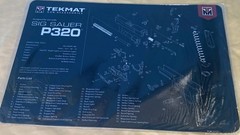 TekMat Non-Skid Cleaning Mat Featuring Sig Sauer P320, Black 17″ X 11″
